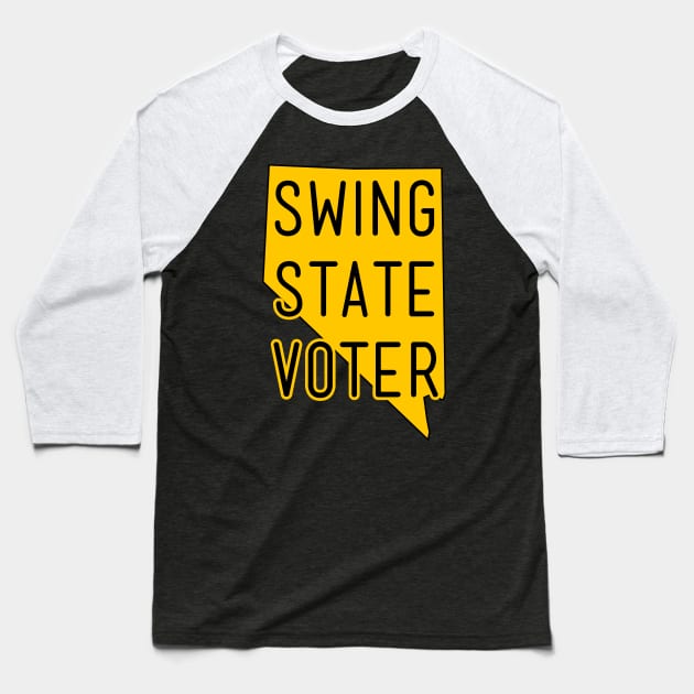 Swing State Voter - Nevada Baseball T-Shirt by brkgnews